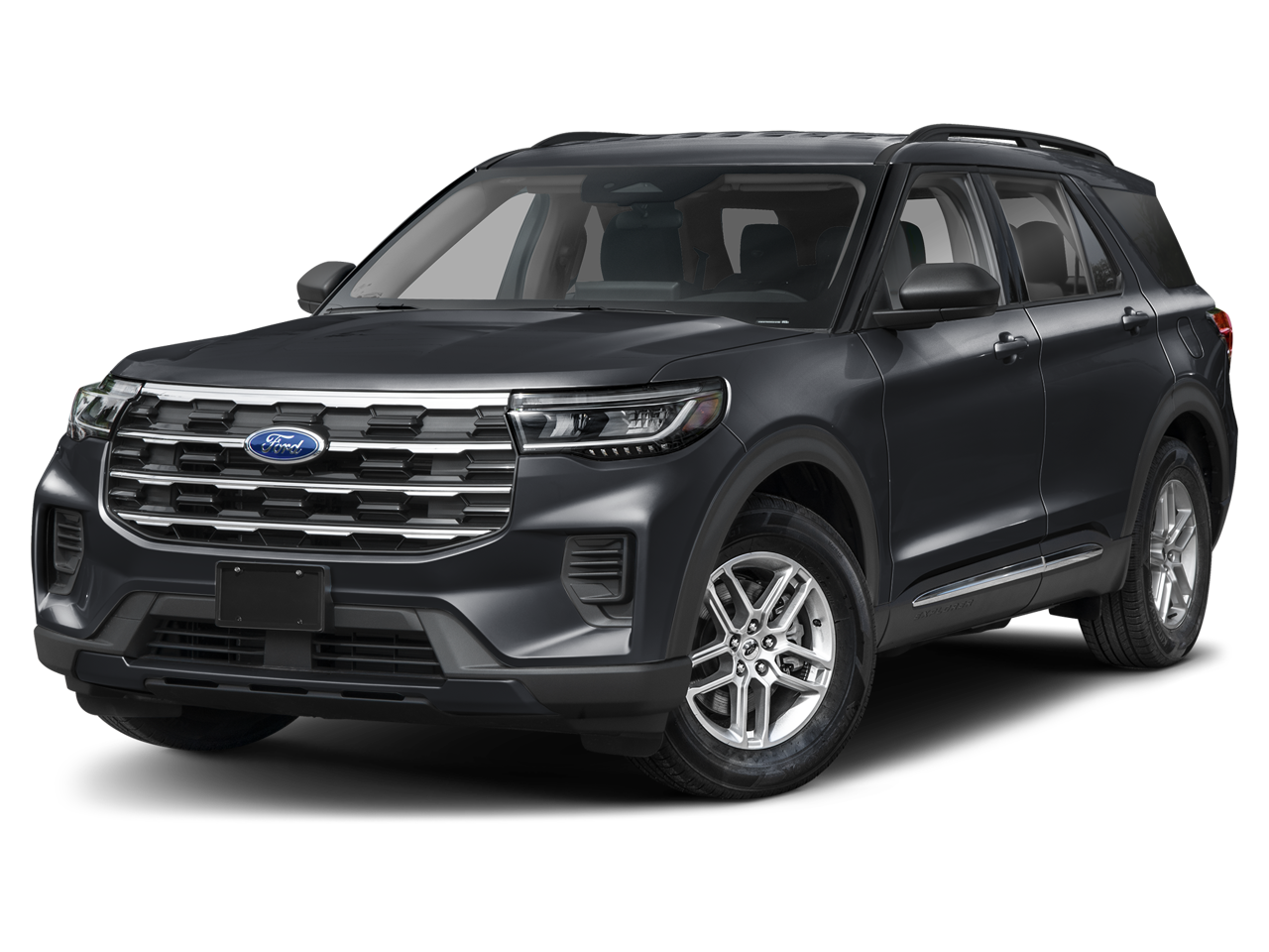 2026 Ford Explorer Active in Agate Black Metallic — front three-quarter view