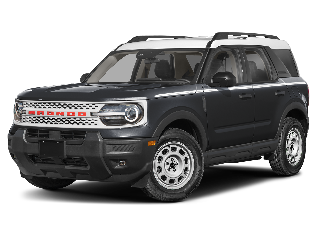 2026 Ford Bronco Sport Heritage in Shadow Black — front three-quarter view