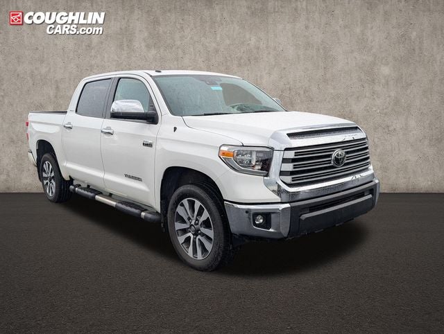 2018 Toyota Tundra Limited CrewMax in Super White — front three-quarter view