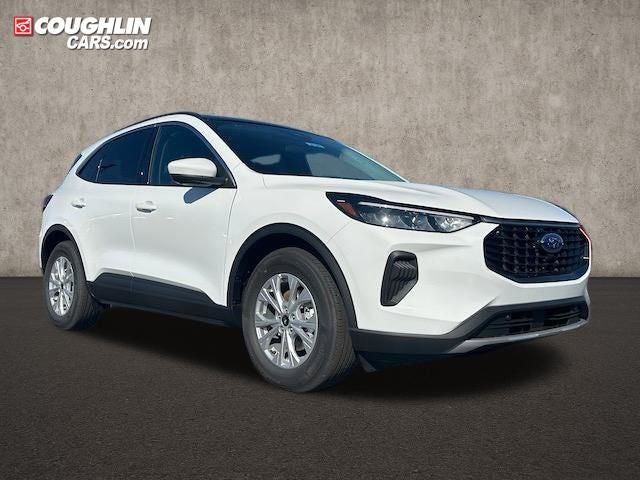 2024 Ford Escape Active in Oxford White — front three-quarter view