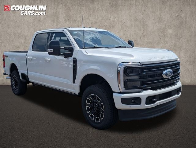 2026 Ford F-250SD Platinum in White Metallic — front three-quarter view