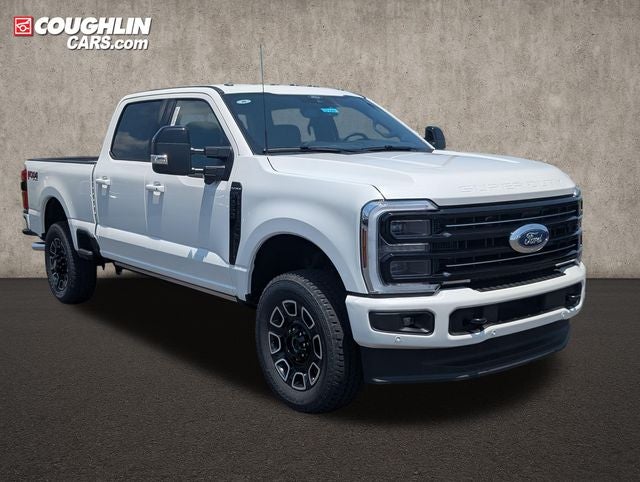 2026 Ford F-250SD Platinum in White Metallic — front three-quarter view