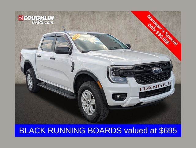 2024 Ford Ranger XL in Oxford White — front three-quarter view