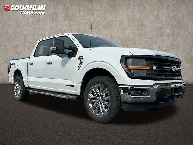 2025 Ford F-150 XLT in Oxford White — front three-quarter view