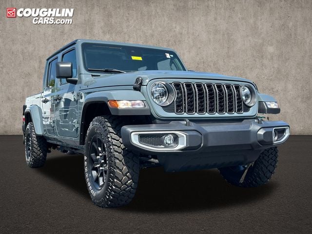 2025 Jeep Gladiator Sport S in Anvil Clearcoat — front three-quarter view