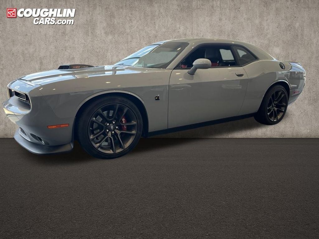 2022 Dodge Challenger R/T Scat Pack in Smoke Show — front three-quarter view