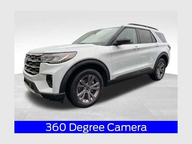2026 Ford Explorer Active in Space White Metallic — front three-quarter view