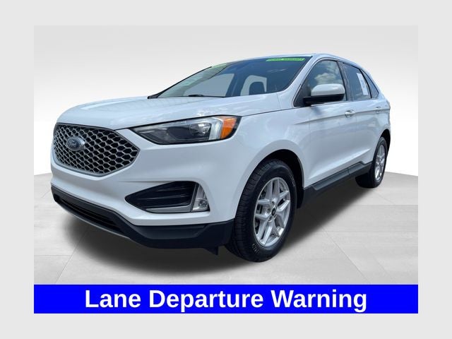 2023 Ford Edge SEL in Oxford White — front three-quarter view