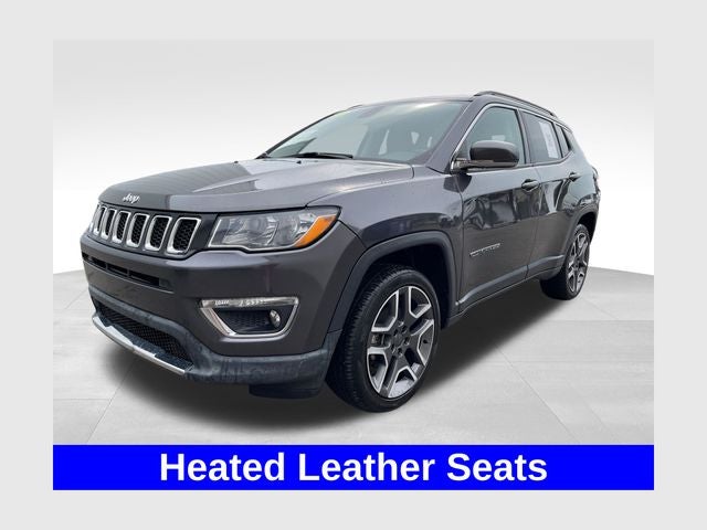 2020 Jeep Compass Limited in Granite Crystal Metallic Clearcoat — front three-quarter view