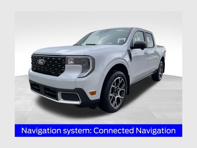 2026 Ford Maverick Lariat in Space White Metallic — front three-quarter view
