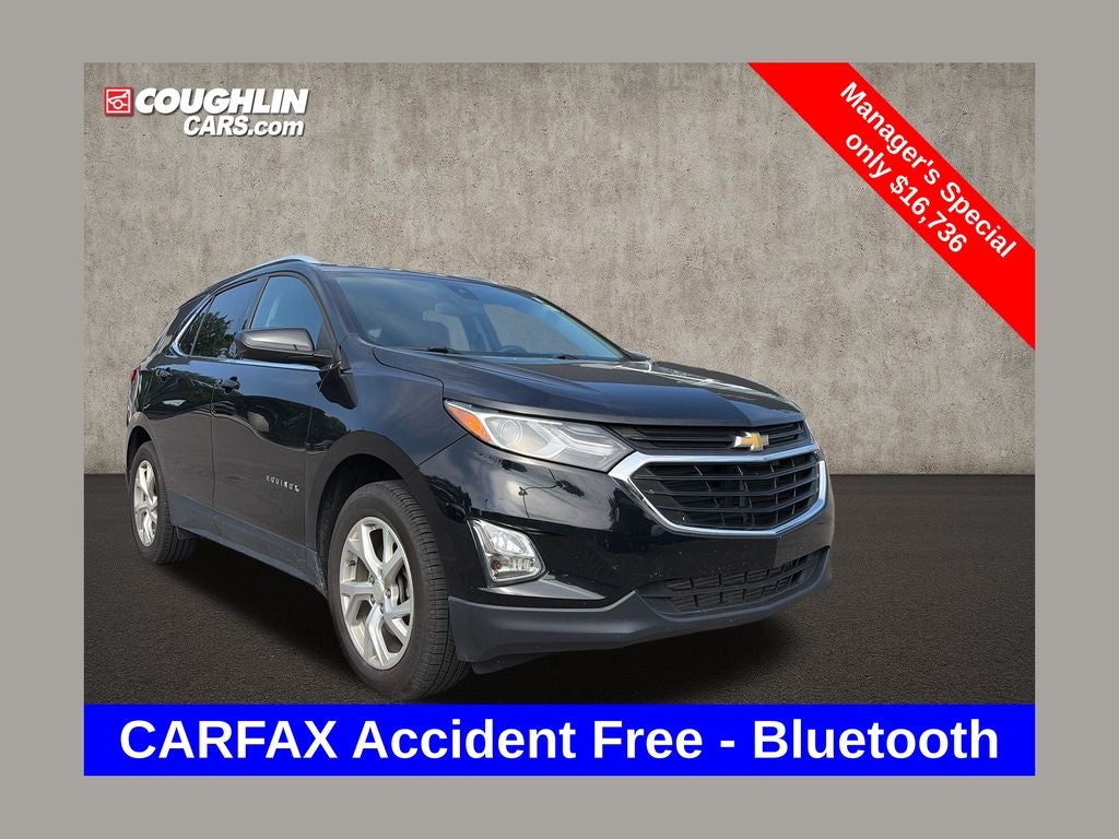 2020 Chevrolet Equinox LT in Mosaic Black Metallic — front three-quarter view