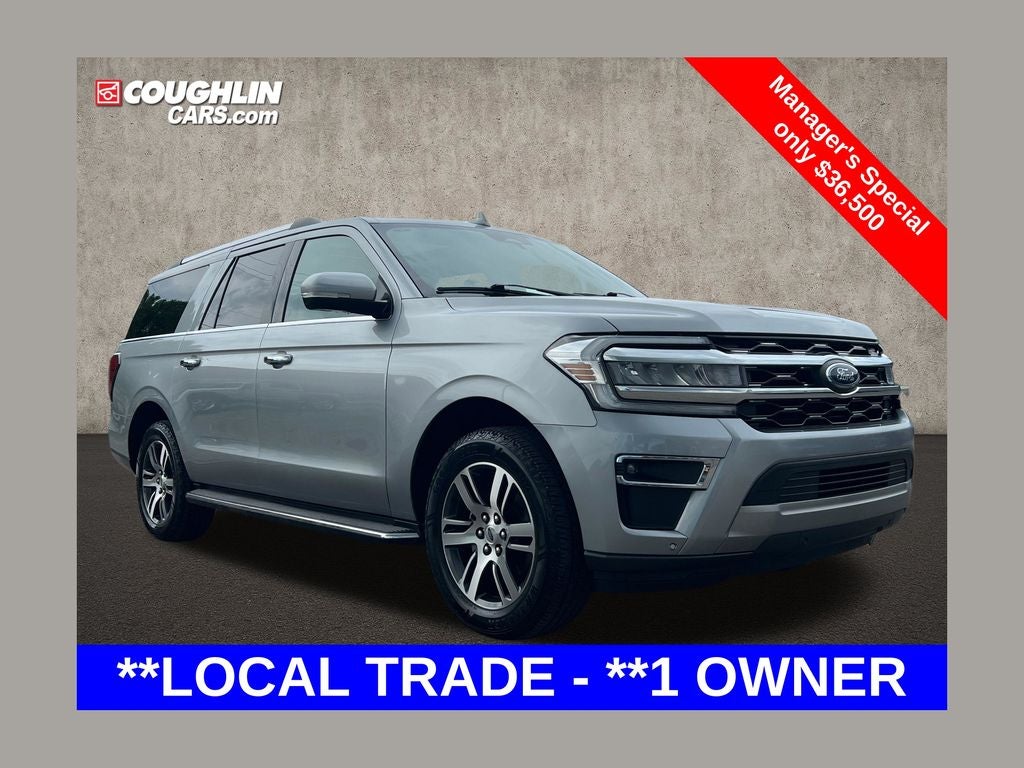 2023 Ford Expedition Max Limited in Silver Metallic — front three-quarter view