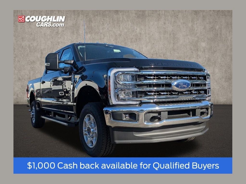 2026 Ford F-250SD XLT in Black Metallic — front three-quarter view