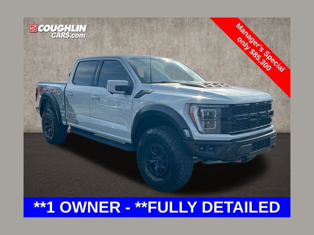 2023 Ford F-150 Raptor R in Avalanche — front three-quarter view
