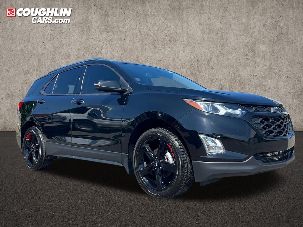 2021 Chevrolet Equinox Premier in Mosaic Black Metallic — front three-quarter view