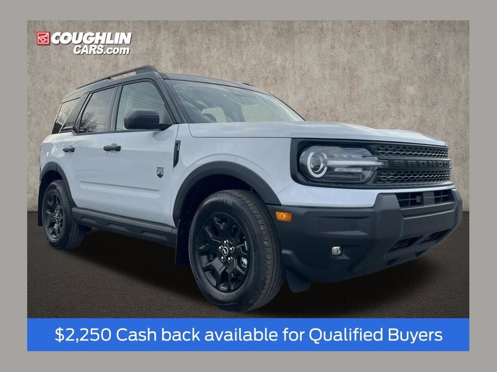 2026 Ford Bronco Sport Big Bend in Space White Metallic — front three-quarter view