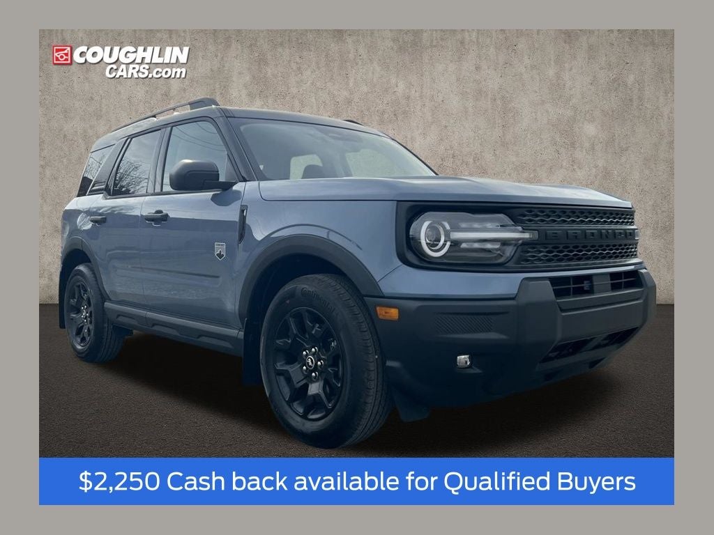 2026 Ford Bronco Sport Big Bend in Azure Gray Metallic Tri-Coat — front three-quarter view