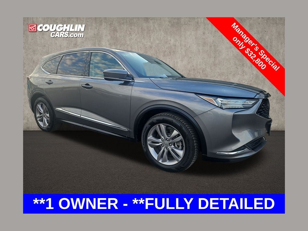 2023 Acura MDX 3.5L SH-AWD in Gray — front three-quarter view