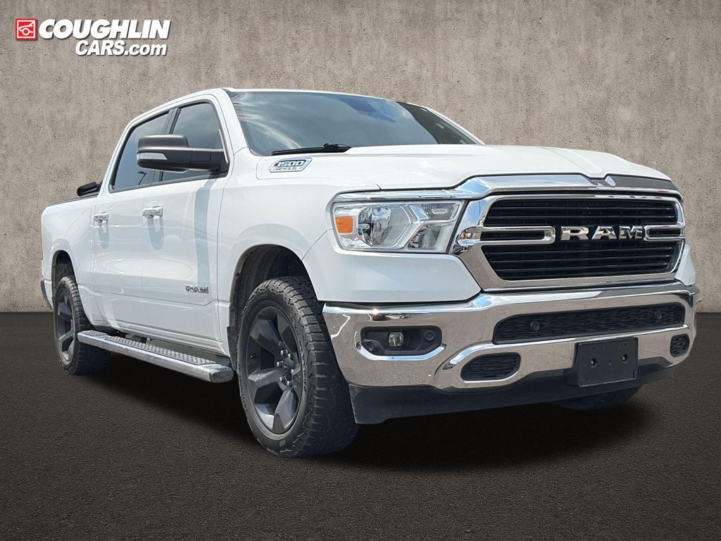 2019 RAM All-New 1500 Big Horn/Lone Star in Bright White Clearcoat — front three-quarter view