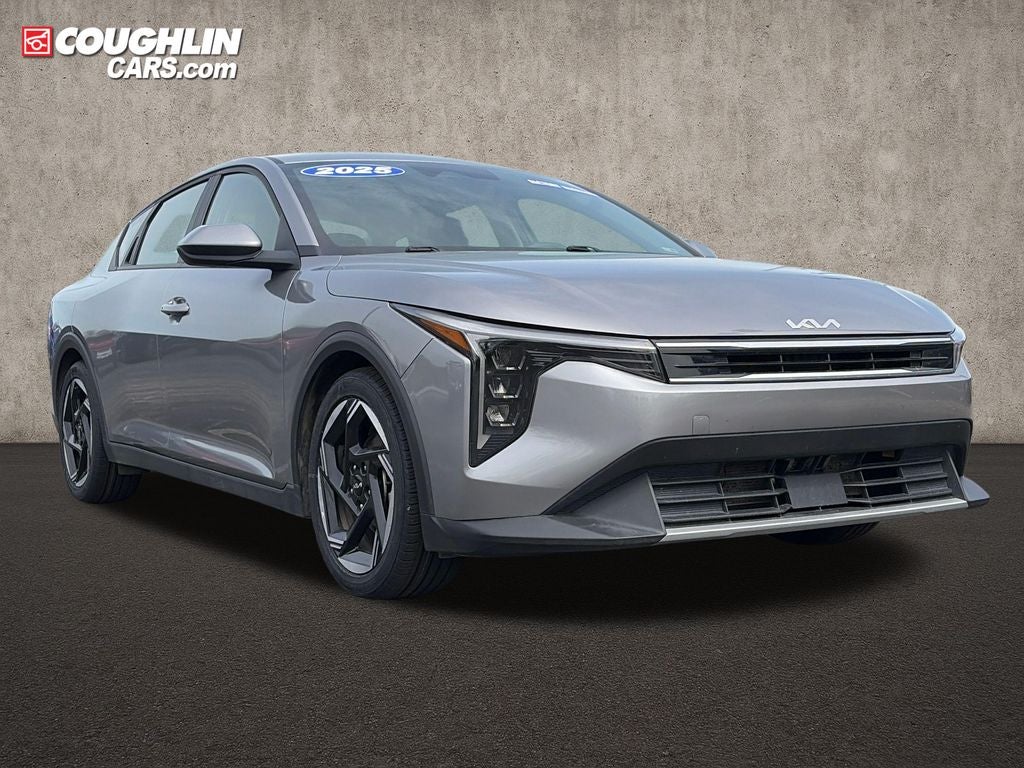 2025 Kia K4 EX in Steel Gray — front three-quarter view