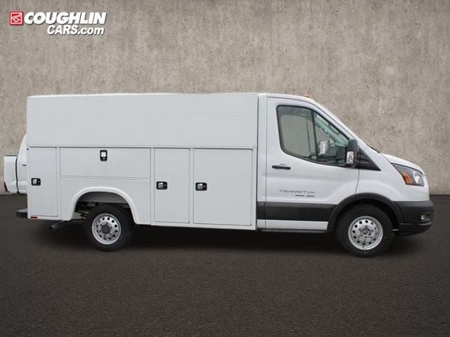 2024 Ford Transit-350 Base in Oxford White — front three-quarter view