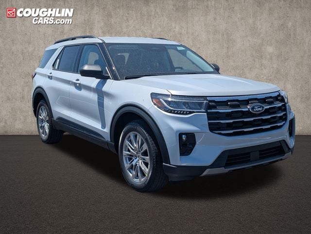 2026 Ford Explorer Active in Space White Metallic — front three-quarter view