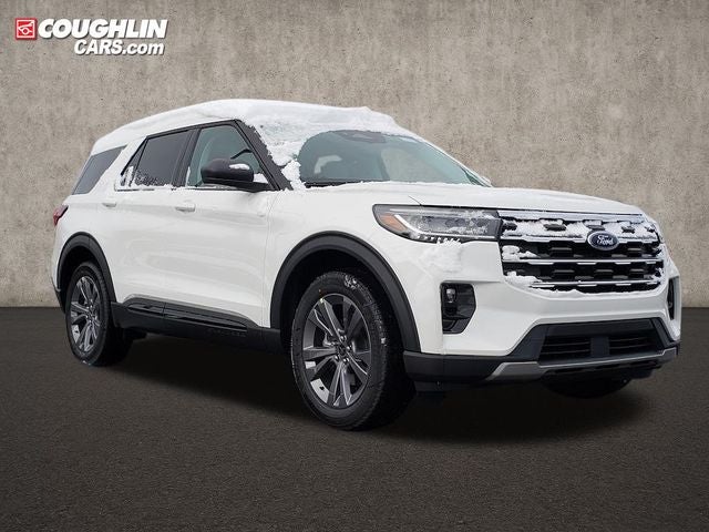 2026 Ford Explorer Active in Star White Metallic Tri-Coat — front three-quarter view