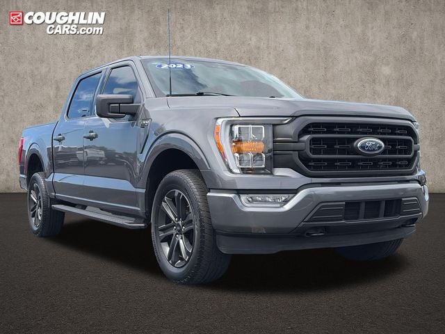 2023 Ford F-150 XLT in Carbonized Gray Metallic — front three-quarter view