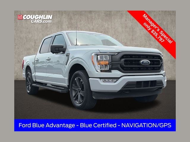 2023 Ford F-150 XLT in Avalanche — front three-quarter view
