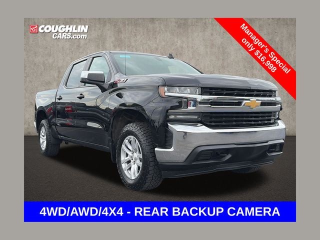 2019 Chevrolet Silverado 1500 LT in Black — front three-quarter view