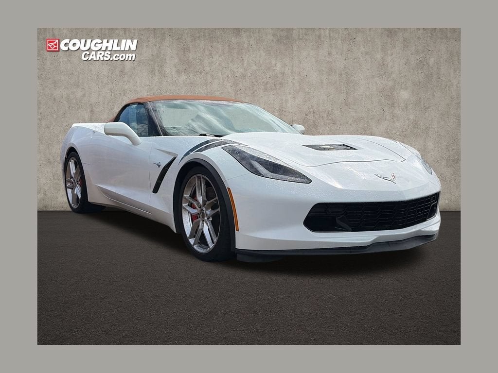 2014 Chevrolet Corvette Stingray Z51 2LT in Arctic White — front three-quarter view