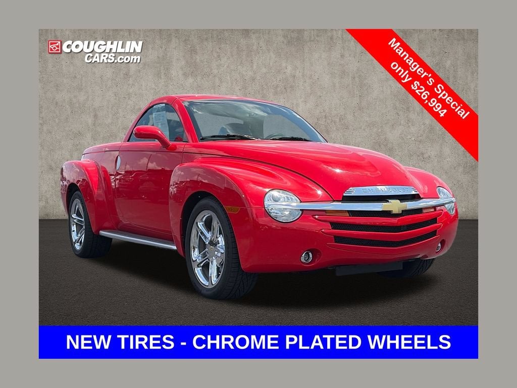 2004 Chevrolet SSR LS in Redline Red — front three-quarter view