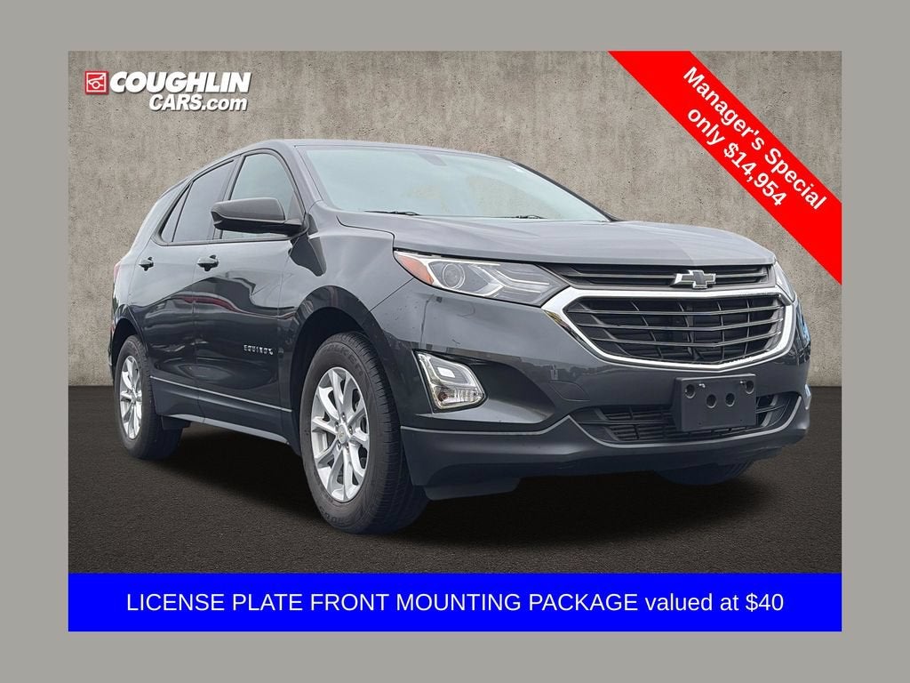 2018 Chevrolet Equinox LS in Nightfall Gray Metallic — front three-quarter view