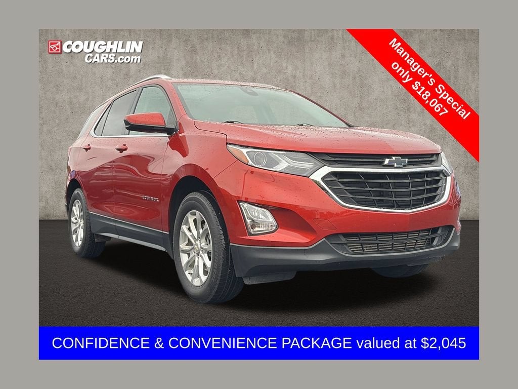 2020 Chevrolet Equinox LT in Cayenne Orange Metallic — front three-quarter view