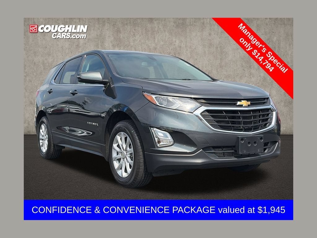 2019 Chevrolet Equinox LT in Nightfall Gray Metallic — front three-quarter view