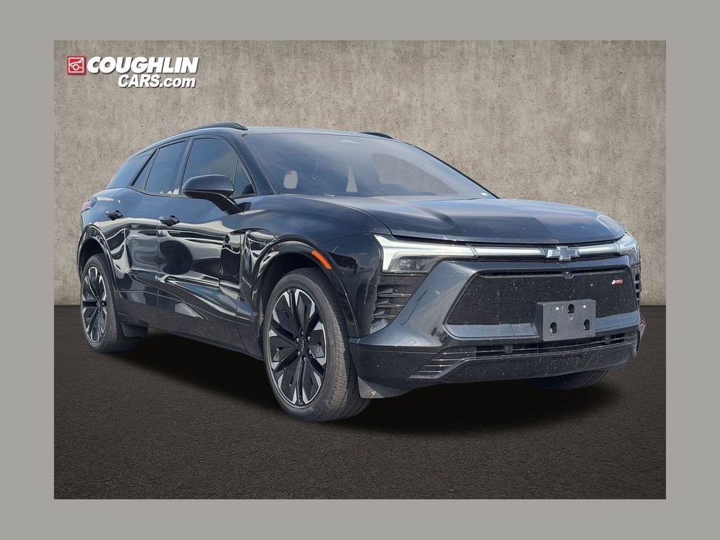 2024 Chevrolet Blazer EV RS in Black — front three-quarter view