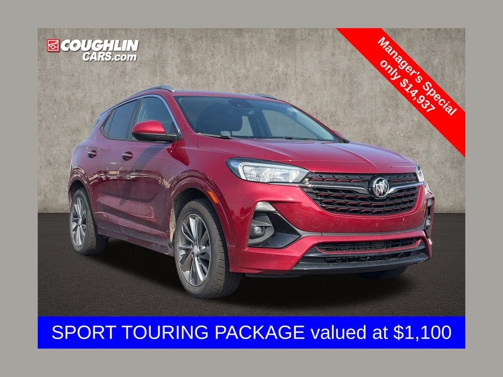 2021 Buick Encore GX Preferred in Chili Red Metallic — front three-quarter view
