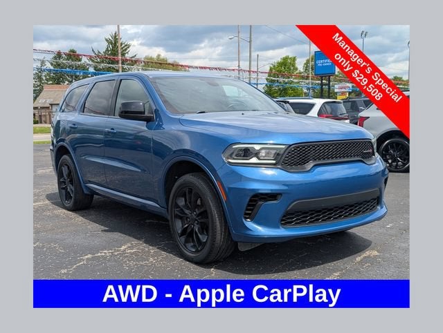 2023 Dodge Durango GT in Blue — front three-quarter view