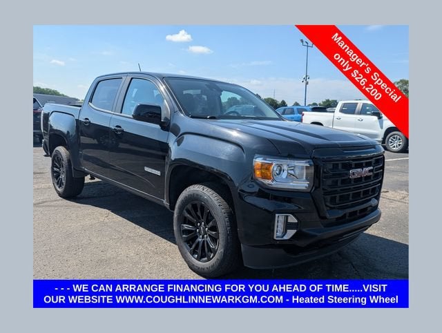 2022 GMC Canyon Elevation in Onyx Black — front three-quarter view