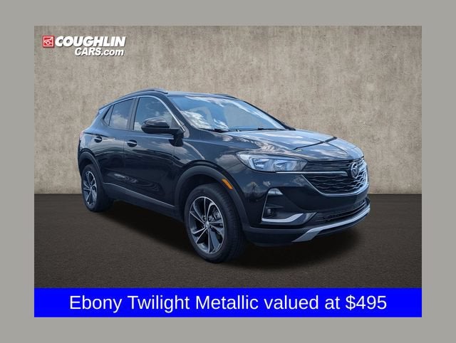 2023 Buick Encore GX Select in Ebony Twilight Metallic — front three-quarter view