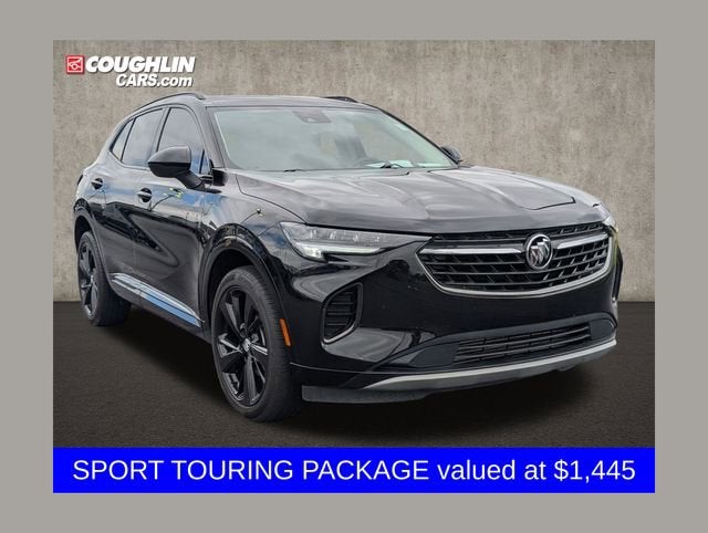 2023 Buick Envision Preferred in Ebony Twilight Metallic — front three-quarter view